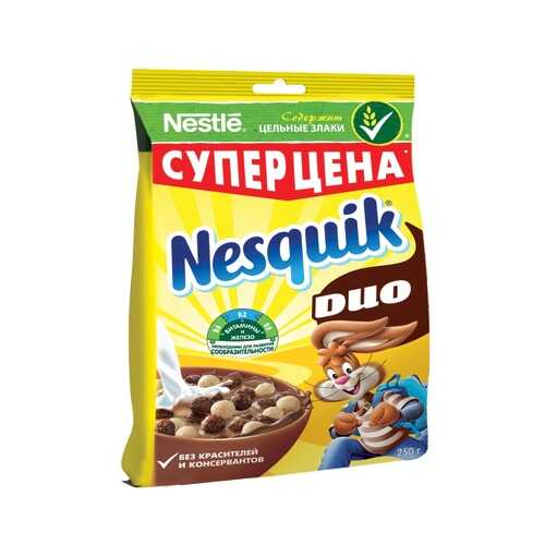 Готовый завтрак Nesquik duo шоколадный 250 г в Глобус