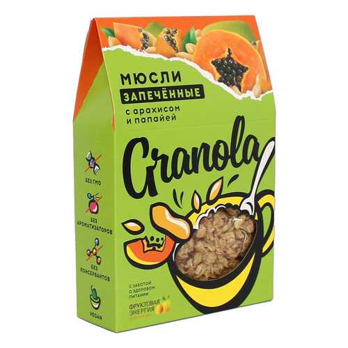Гранола Фруктовая Энергия с арахисом и папайей в Глобус