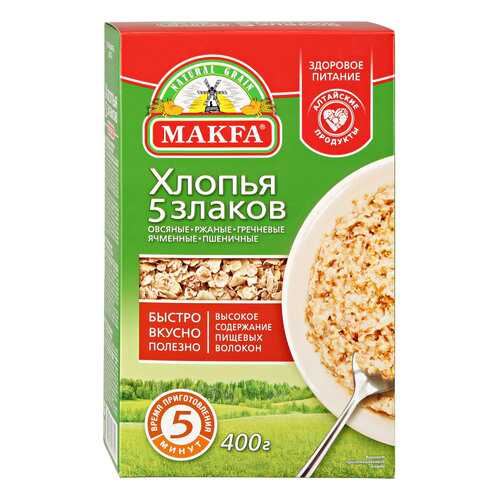 Хлопья Makfa 5 злаков 400 г в Глобус