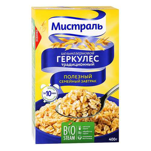 Хлопья Мистраль геркулес традиционный 400 г в Глобус