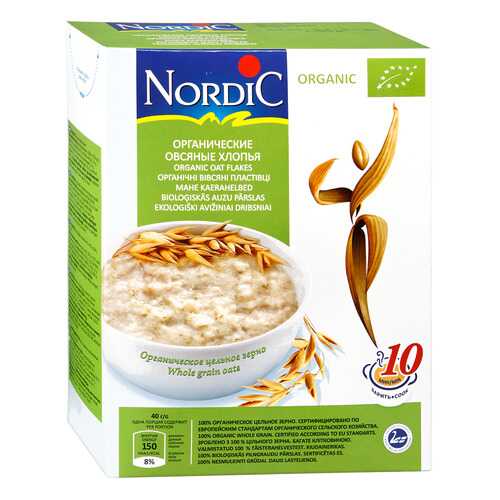 Хлопья Nordic овсяные органические 600 г в Глобус