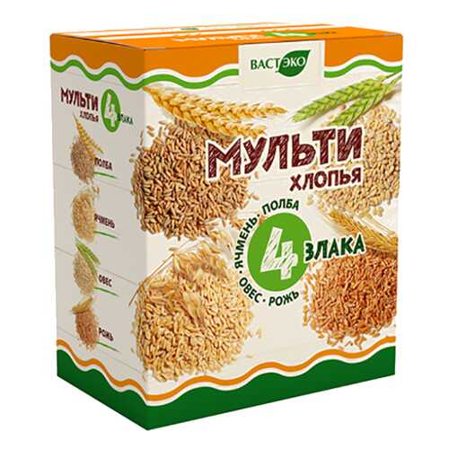 Мульти хлопья Вастэко 4 злака в Глобус