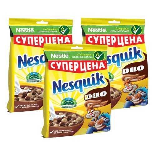 Nesquik Duo вкус белого и темного шоколада 3*250 г в Глобус