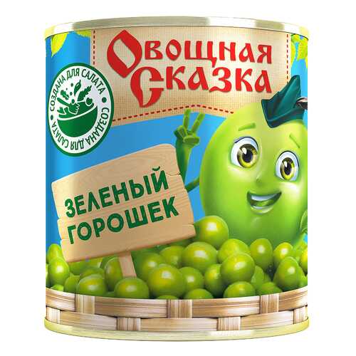 Горошек зеленый Овощная сказка 310 г в Глобус