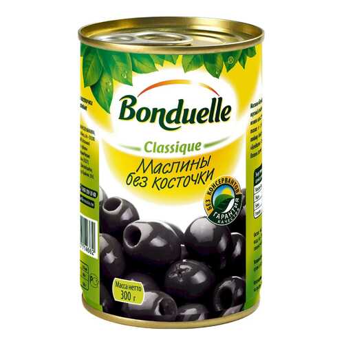 Маслины Bonduelle черные без косточки 300 г в Глобус