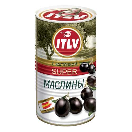 Маслины ITLV super с косточкой 350 г в Глобус