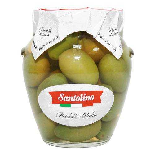 Оливки зелёные Santolino гигант, без косточки в Глобус