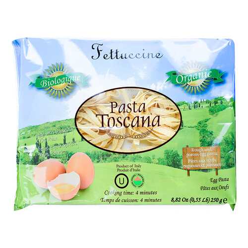 Макаронные изделия Pasta Toscana био феттучине яичные 250 г в Глобус