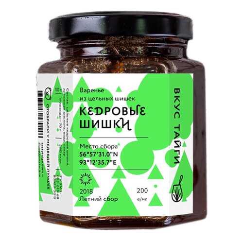 Варенье Вкус тайги из кедровых шишек 200 г в Глобус