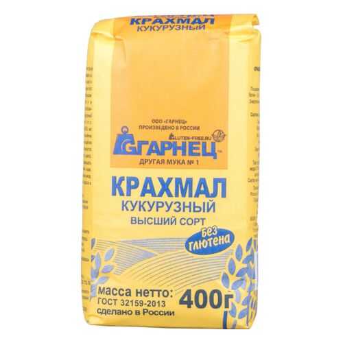 Крахмал кукурузный Гарнец высший сорт 400 г в Глобус