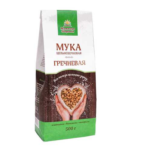 Мука из зеленой гречихи цельнозерновая Житница здоровья 0.5 кг в Глобус