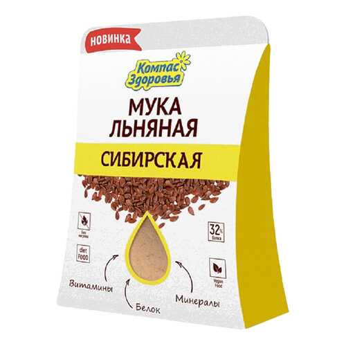 Мука льняная Компас Здоровья сибирская 200 г в Глобус