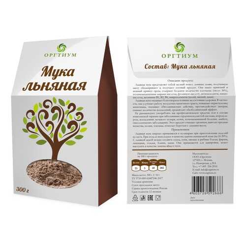 Мука льняная Оргтиум экологическая 300 г в Глобус