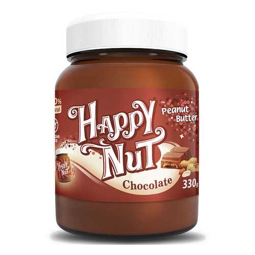 Арахисовая паста Happy nut с темным шоколадом 330 г в Глобус
