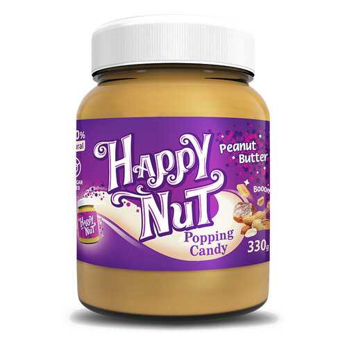 Арахисовая паста HAPPY NUT со взрывной карамелью 330 г в Глобус
