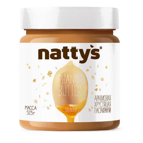 Арахисовая паста Nattys Crunchy с кусочками арахиса 525 г в Глобус