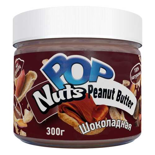 Арахисовая паста POP Nuts Peanut Butter Шоколадная, 300 г в Глобус