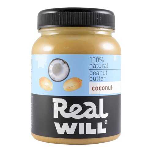 Паста арахисовая Real Will с кокосом 330 г в Глобус