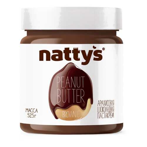 Паста Nattys Brownie арахисовая шоколадная 525 г в Глобус