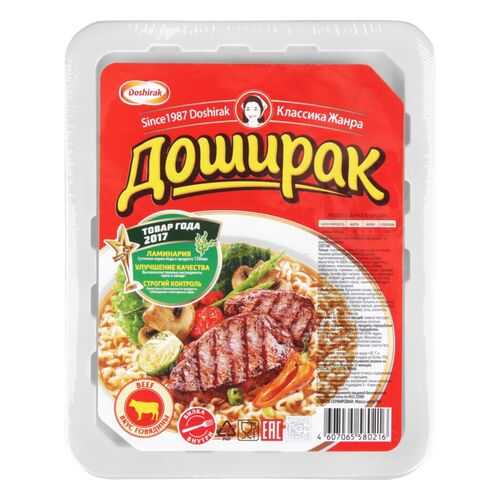 Лапша быстрого приготовления Doshirak со вкусом говядины 90 г в Глобус