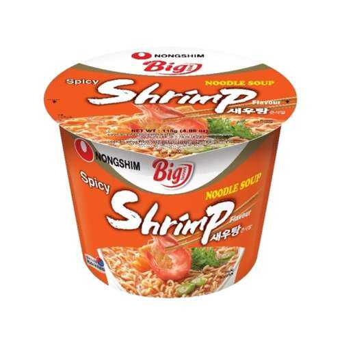Лапша быстрого приготовления креветочная Nongshim чашка 115 г в Глобус