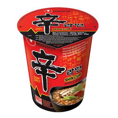 Лапша быстрого приготовления Шин Рамен Nongshim стакан 68 г в Глобус