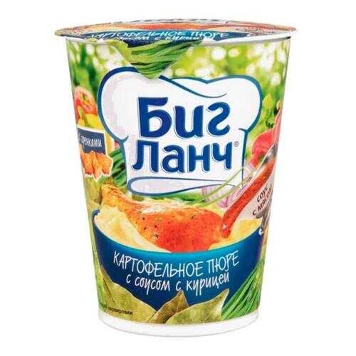 Пюре картофельное Биг ланч с соусом с курицей с гренками 50 г в Глобус