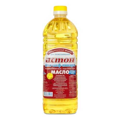 Масло Астон подсолнечное рафинированное дезодорированное 1.8 л в Глобус