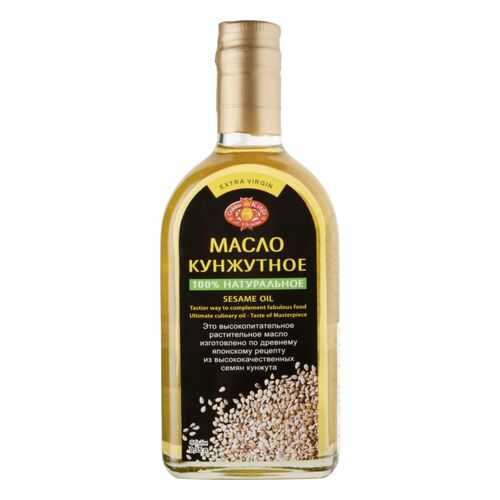 Масло кунжутное Golden Kings of Ukraine Extra Virgin 100% натуральное 0.35 л в Глобус
