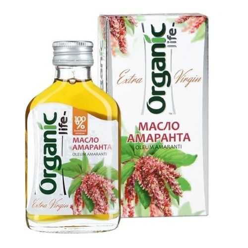 Масло пищевое Organic Life нерафинированное амарантовое 100 мл в Глобус