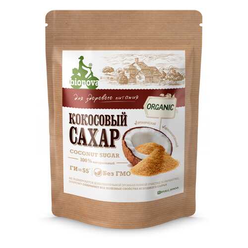 Сахар Bionova органический кокосовый 200 г в Глобус