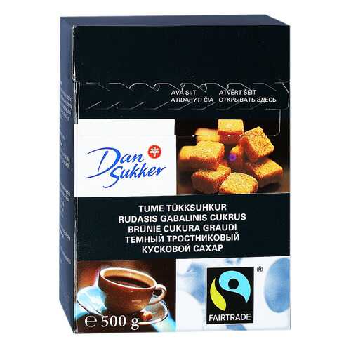 Сахар Dan Sukker темный тростниковый кусковой 500 г в Глобус