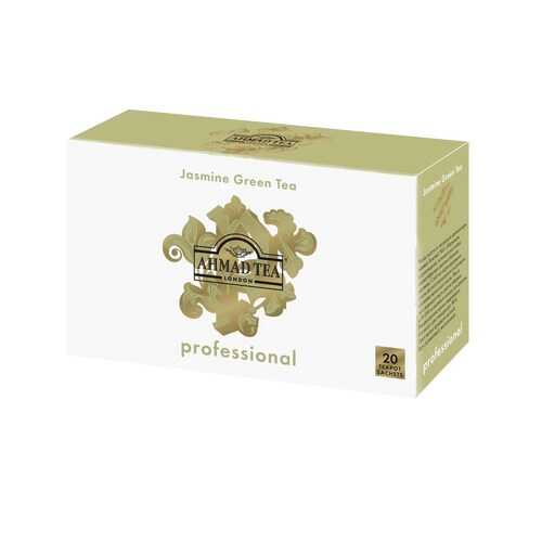 Чай Ahmad Tea Professional Зелёный чай с жасмином, листовой, в пакетах для чайников, 20х5г в Глобус