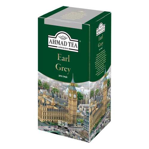 Чай черный Ahmad Tea earl grey со вкусом и ароматом бергамота 25 пакетиков в Глобус