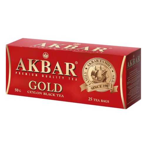 Чай черный Akbar gold 25 пакетиков в Глобус