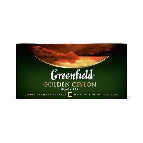 Чай черный Greenfield Golden Ceylon 25 пакетиков в Глобус