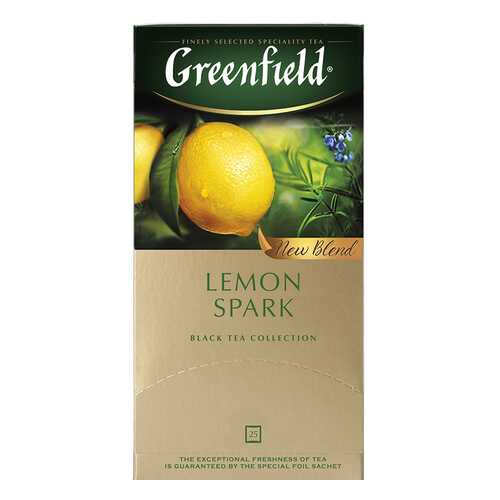 Чай черный Greenfield Lemon Spark 25 пакетиков в Глобус