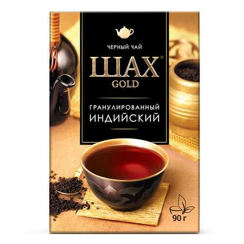 Чай черный листовой гранулированный Шах Gold Индийский 90 г в Глобус