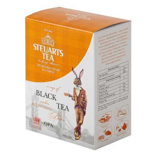 Чай черный листовой Steuarts black tea OPA 100 гр в Глобус