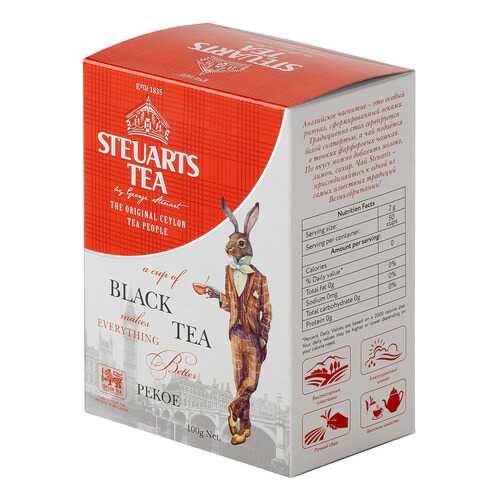 Чай черный листовой Steuarts black tea pekoe 100 г в Глобус