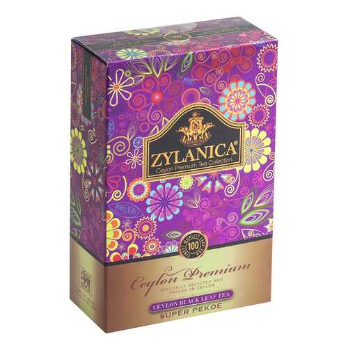 Чай черный листовой Zylanica batik design super pekoe 100 г в Глобус