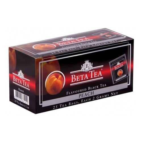 Чай черный в пакетиках для чашки Beta Tea персик 25*2 г в Глобус