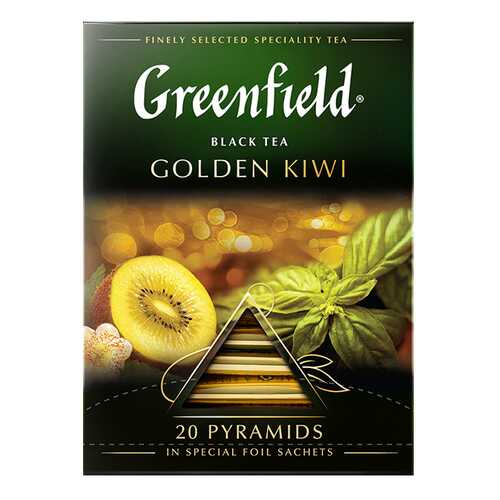 Чай черный в пирамидках Greenfield Golden Kiwi 20 пакетиков в Глобус