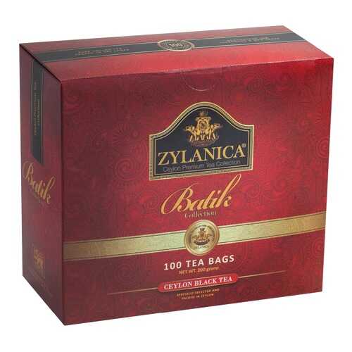 Чай черный Zylanica batik design 100 пакетиков в Глобус