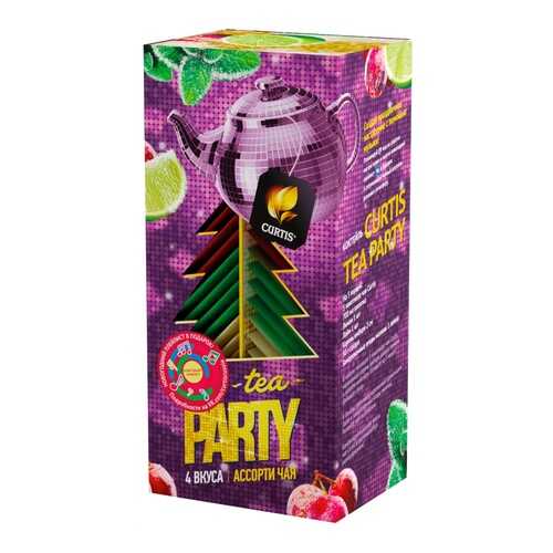 Чай Curtis Tea Party ассорти 32 сашетов в Глобус