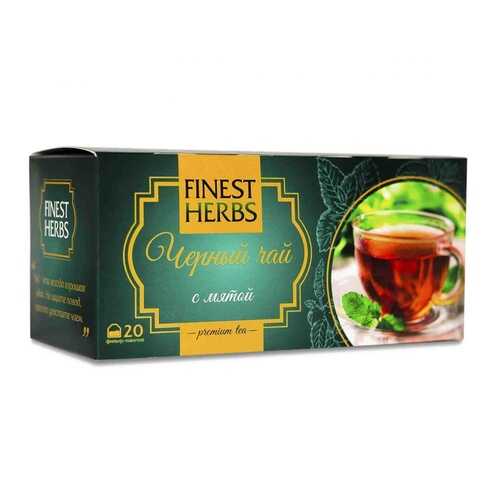 Чай Finest Herbs Чёрный чай с мятой, 30 гр в Глобус