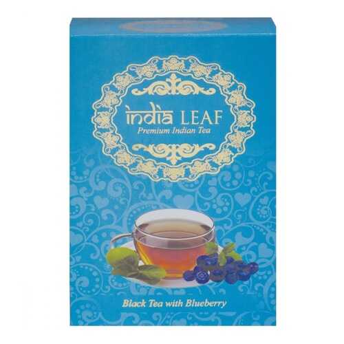 Чай India leaf С черникой, черный среднелистовой с добавками, 100 гр в Глобус