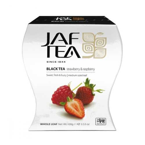 Чай Jaf Tea Strawberry & Raspberry черный листовой с добавками 100 г в Глобус