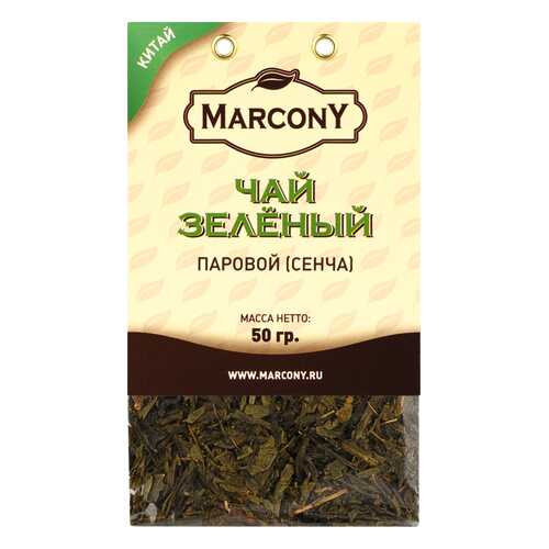 Чай Marcony зеленый паровой сенча 50 г в Глобус