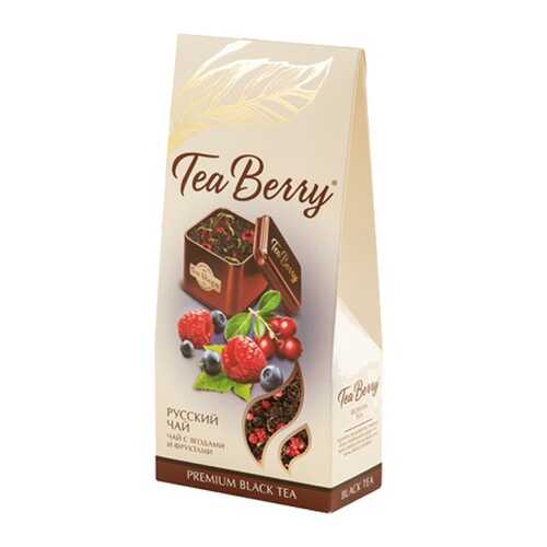 Чай Tea Berry русский чай черный листовой крупный с ягодами и фруктами 100 г в Глобус